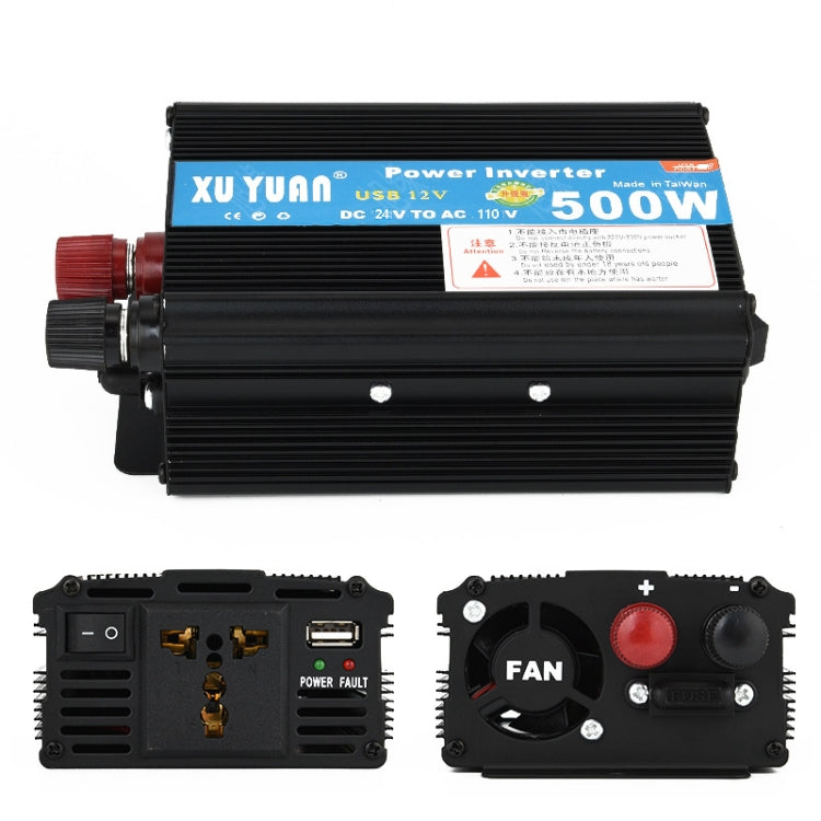 XUYUAN 500W Inverter Power Converter, Specification: 24V to 110V -  by XUYUAN | Online Shopping UK | buy2fix