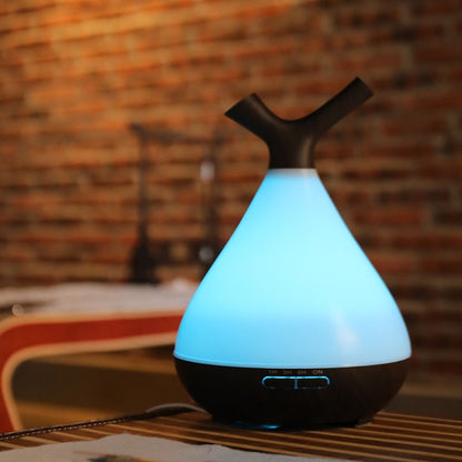 YCTA-008 Household Mute Small Wood Grain Colorful Light Aroma Diffuser Night Tree Air Humidifier, Product specifications: EU Plug(Light Wood Grain) - Home & Garden by buy2fix | Online Shopping UK | buy2fix