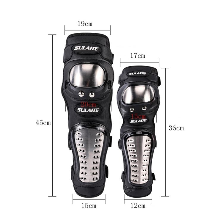 SULAITE GT341 Motorcycle Stainless Steel Knee Pads Elbow Pads Off-Road Cycling Racing Anti-Fall Sports Protective Gear - Protective Gear by SULAITE | Online Shopping UK | buy2fix