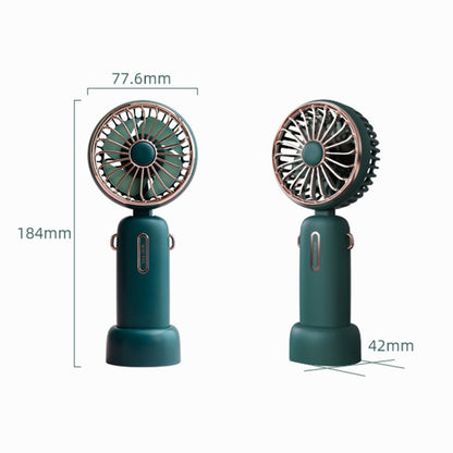 WT-F40 Household Outdoor Handheld Flip Fan Portable USB Retro Folding Desktop Fan(Pearl White) - Electric Fans by buy2fix | Online Shopping UK | buy2fix