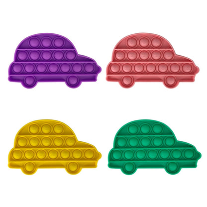 5 PCS Child Mental Arithmetic Desktop Educational Toys Silicone Pressing Board Game, Style: Car (Purple) - Squeeze Toys by buy2fix | Online Shopping UK | buy2fix