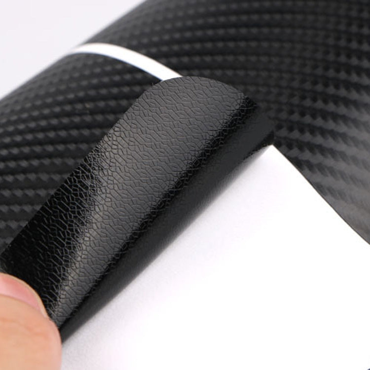 5 Sets Car Threshold Carbon Fiber Sticker Car Door Scratch Strip Anti-Kick Film Protective Pad Threshold Strip, Colour: 4 PCS / Set 4D Black - Decorative Strip by buy2fix | Online Shopping UK | buy2fix