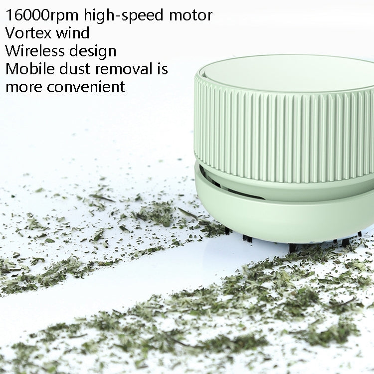 Portable Handheld Desktop Vacuum Cleaner Home Office Wireless Mini Car Cleaner, Colour: Sky White Battery - Mini Vacuum Cleaner by buy2fix | Online Shopping UK | buy2fix