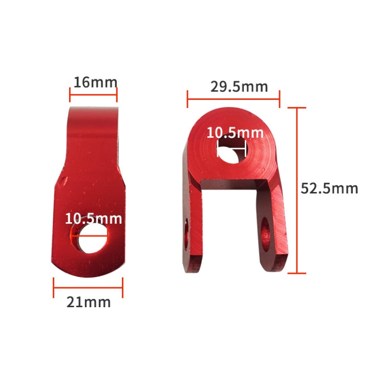 6 Pairs Motorcycle Electric Vehicle Modification Accessories Small CNC Aluminum Alloy Shock Absorption Increaser(Red) - Others by buy2fix | Online Shopping UK | buy2fix