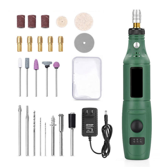 Mini Electrical Engraving Pen Cutting And Polishing Electrical Grinder Tool Set, US Plug(Green) - Home & Garden by buy2fix | Online Shopping UK | buy2fix