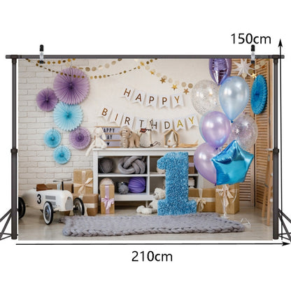 2.1m x 1.5m One Year Old Birthday Photography Background Cloth Birthday Party Decoration Photo Background(581) - Camera Accessories by buy2fix | Online Shopping UK | buy2fix