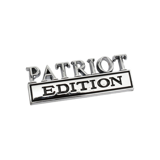 2 PCS Patriot Edition Metal Leaf Board Car Stickers Back Tail Box Label(Silver Black) - Decorative Sticker by buy2fix | Online Shopping UK | buy2fix