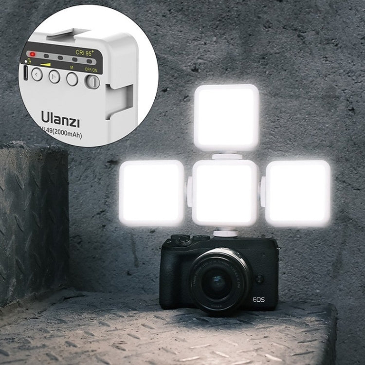 Ulanzi VL49  6W Small LED Video Light 5500K Dimmable Photography Soft Light Vlog Fill Light( White) - Camera Accessories by Ulanzi | Online Shopping UK | buy2fix