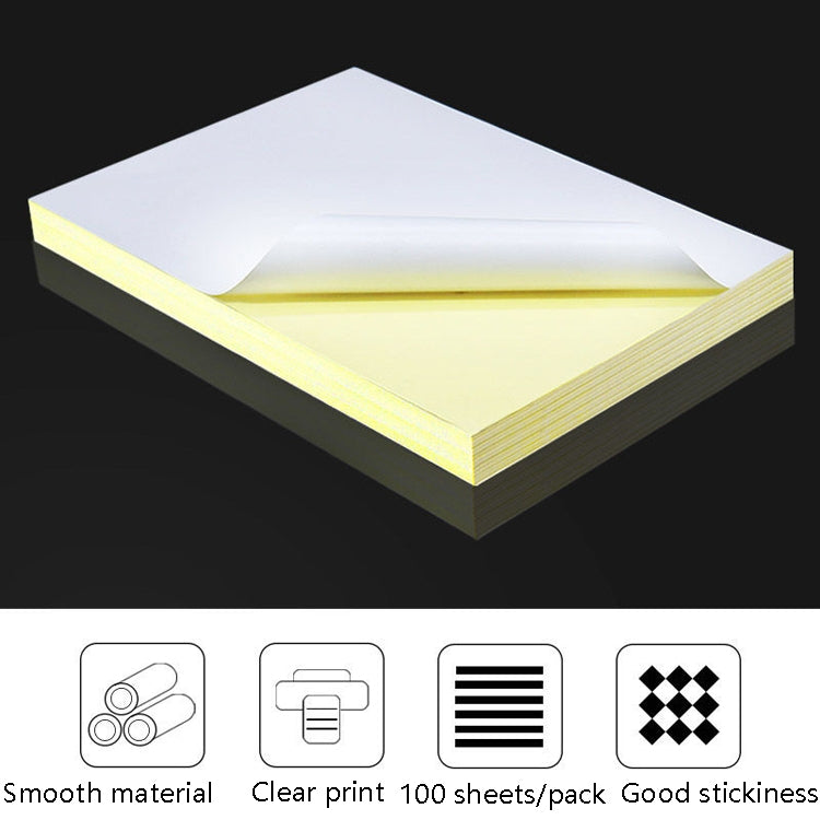 100 Sheets A4 Non-Adhesive Print Paper Blank Writing Adhesive Laser Inkjet Print Label Paper(Matte) - Consumer Electronics by buy2fix | Online Shopping UK | buy2fix