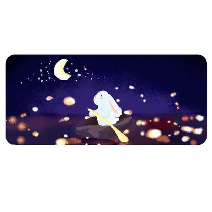 400x900x4mm illustration Cartoon Pattern Waterproof Non-Slip Mouse Pad(Rabbit On The Road) - Mouse Pads by buy2fix | Online Shopping UK | buy2fix