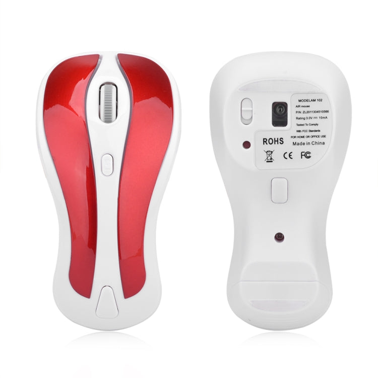 PR-01 1600 DPI 7 Keys Flying Squirrel Wireless Mouse 2.4G Gyroscope Game Mouse(White Red) - Wireless Mice by buy2fix | Online Shopping UK | buy2fix