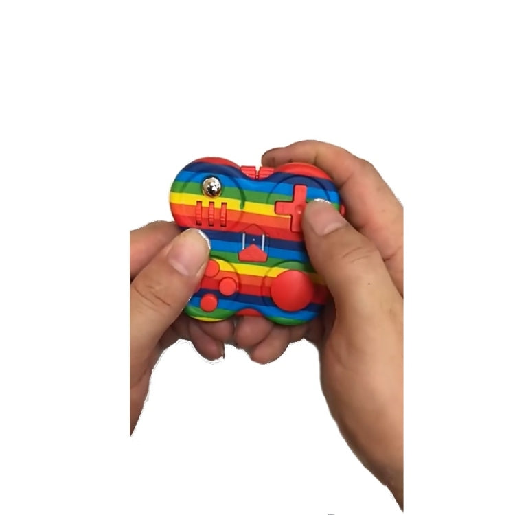 Decompression Handle Fidget Cube Dice Decompression Finger Sports Toy(Four-page Handle - Rainbow) - Fidget Cube by buy2fix | Online Shopping UK | buy2fix