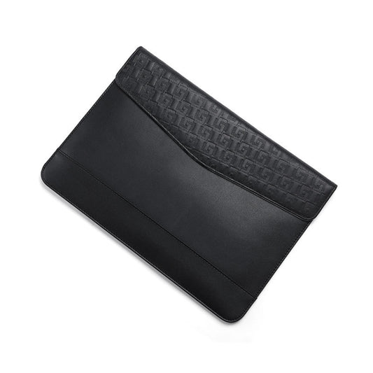 Horizontal  Embossed Notebook Liner Bag Ultra-Thin Magnetic Holster, Applicable Model: 11 -12 inch( Black) - 10 - 11 inch by buy2fix | Online Shopping UK | buy2fix