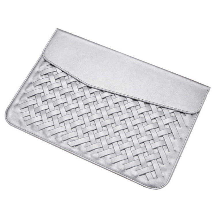 Hand-Woven Computer Bag Notebook Liner Bag, Applicable Model: 13 inch (A1466 / A1369 / A1502 / A1425 / A1466 / A1369 / A1502)(Silver) - 13.3 inch by buy2fix | Online Shopping UK | buy2fix