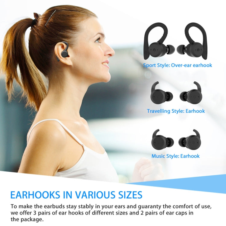 BE1032 Ear-mounted Waterproof Sports TWS Wireless Bluetooth Earphone(Fluorescent Green) - TWS Earphone by buy2fix | Online Shopping UK | buy2fix