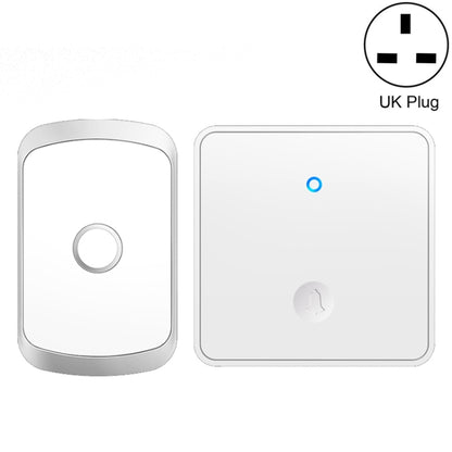 CACAZI FA50 1 For 1 Push-button Self-generating Wireless Doorbell, Plug:UK Plug(White) - Security by CACAZI | Online Shopping UK | buy2fix