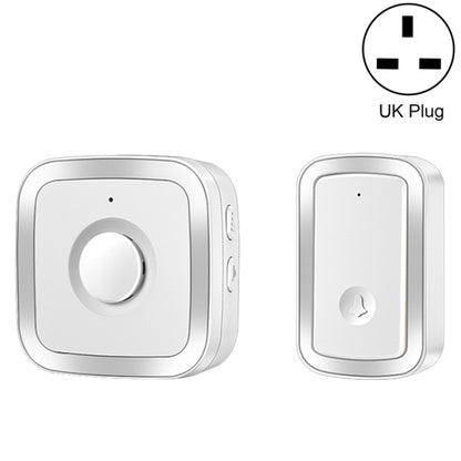 CACAZI A58 1 For 1 Smart Wireless Doorbell without Battery, Plug:UK Plug(Silver) - Wireless Doorbell by CACAZI | Online Shopping UK | buy2fix