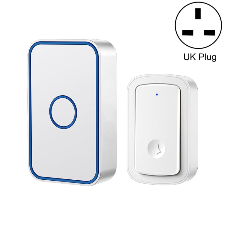 CACAZI A19 1 For 1 Wireless Music Doorbell without Battery, Plug:UK Plug(White) - Wireless Doorbell by CACAZI | Online Shopping UK | buy2fix