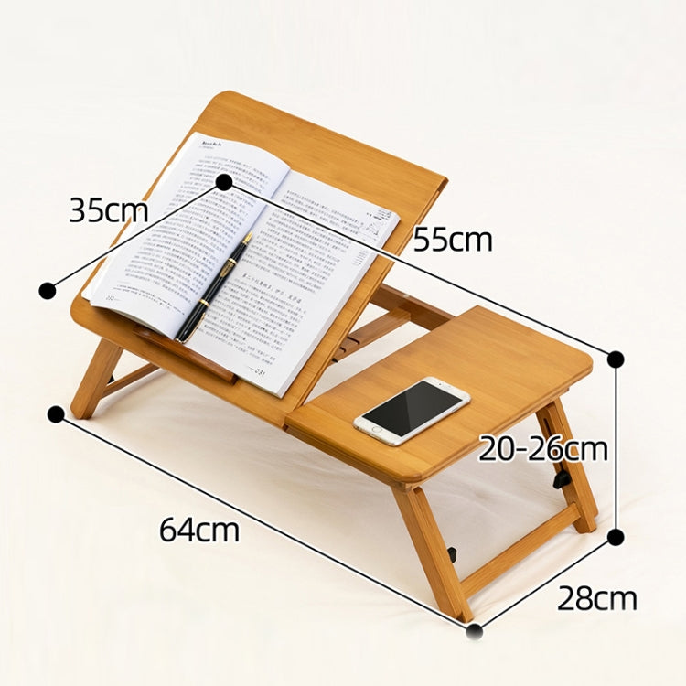 741ZDDNZ Bed Use Folding Height Adjustable Laptop Desk Dormitory Study Desk, Specification: Medium 64cm - Computer & Networking by buy2fix | Online Shopping UK | buy2fix