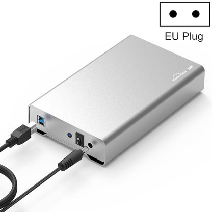 Blueendless U35Q 3.5 Inch Full Metal Mobile Hard Disk Box Type-C/Usb3.0 SATA Serial Desktop PC External Hard Disk Box EU Plug (USB 3.0) - HDD Enclosure by Blueendless | Online Shopping UK | buy2fix