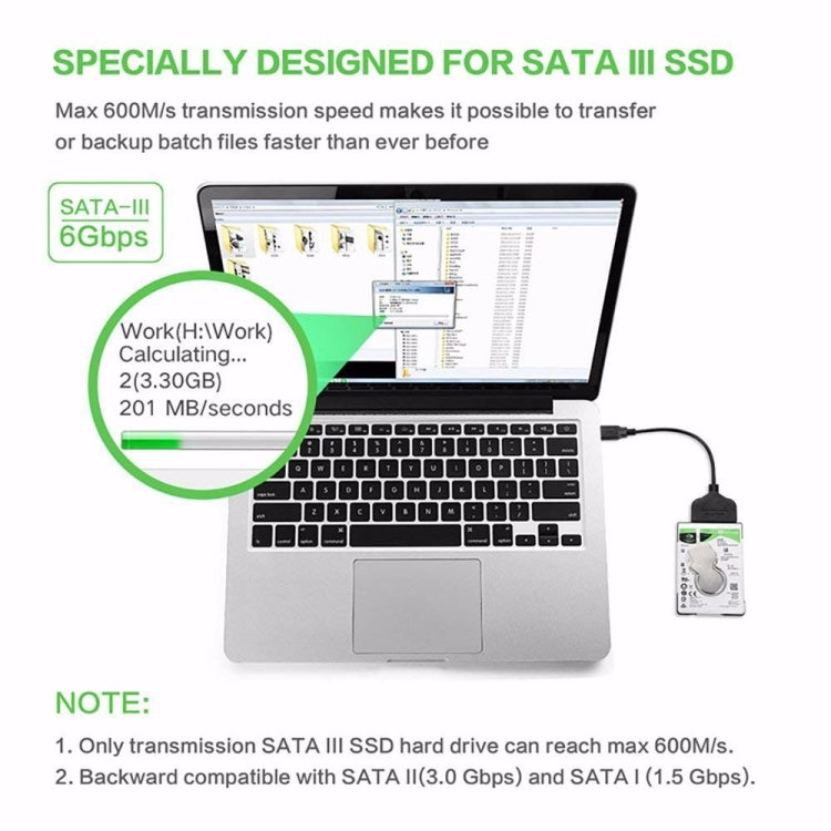 2.5-Inch USB To SATA Hard Drive Transfer SSD Hard Disk Play Passenger Cloud Data Cable - eSATA & SATA & IDE by buy2fix | Online Shopping UK | buy2fix