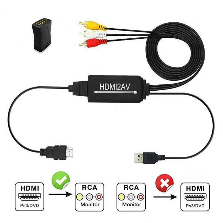 RL-HTAL1 HDMI to AV Converter Specification： Male to Male Confinement + HDMI Converter - Converter by buy2fix | Online Shopping UK | buy2fix