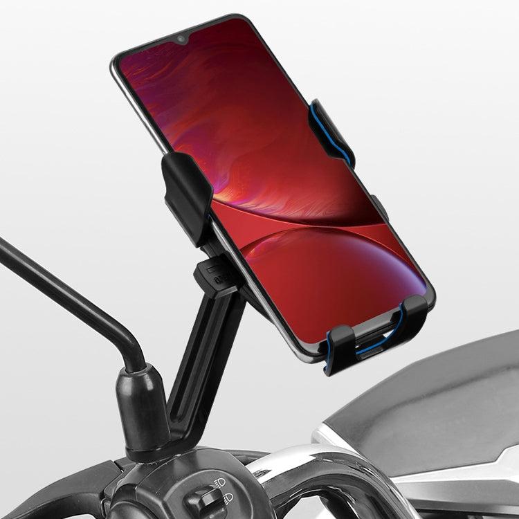 2 PCS CYCLINGBOX BG-2930 Bicycle Mobile Phone Frame Plastic One-Click Lock Mobile Phone Bracket, Style: Rearview Mirror Installation (Red） - Outdoor & Sports by CYCLINGBOX | Online Shopping UK | buy2fix