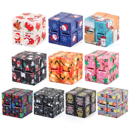 3 PCS Infinite Magic Cube Halloween & Christmas Theme Decompression Pocket Cube Second Order Cube Toy(No.335k-5 Skull Black) - Magic Cubes by buy2fix | Online Shopping UK | buy2fix