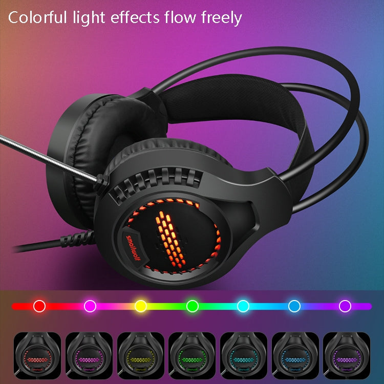 Smailwolf AK3 Headset Game Headphones Wired Luminous Desktop Computer Headset, Style: USB Single-plug - Multimedia Headset by buy2fix | Online Shopping UK | buy2fix