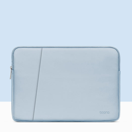 Baona BN-Q004 PU Leather Laptop Bag, Colour: Double-layer Sky Blue, Size: 13/13.3/14 inch - 14.1 inch by Baona | Online Shopping UK | buy2fix
