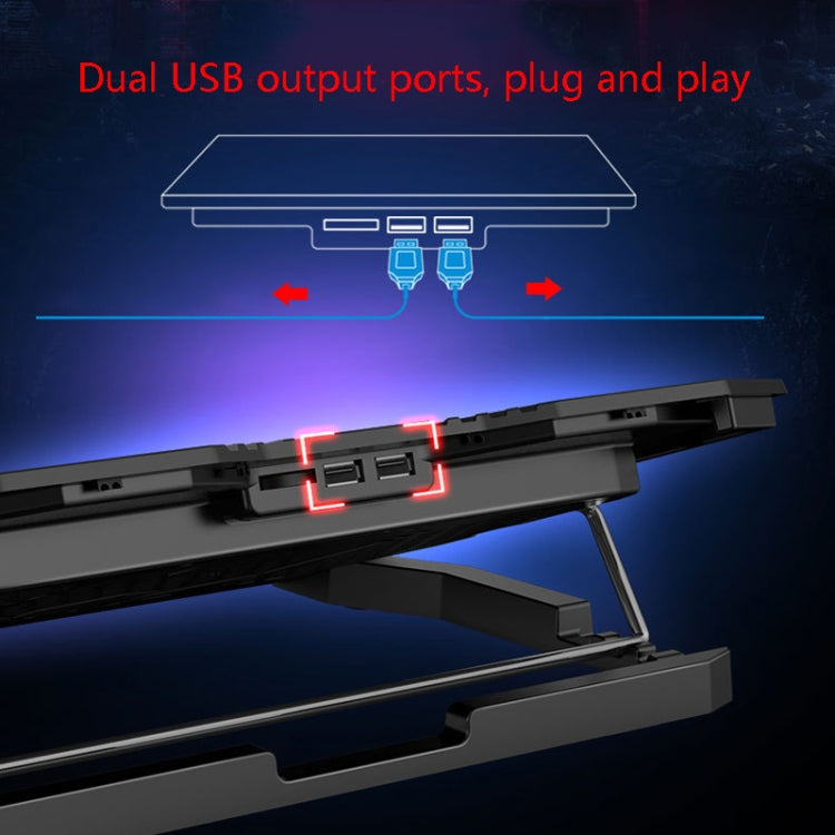 ICE COOREL K5 Laptop Radiator Computer Cooling Bracket, Colour: Standard Version (Black Blue) - Cooling Pads by ICE COOREL | Online Shopping UK | buy2fix