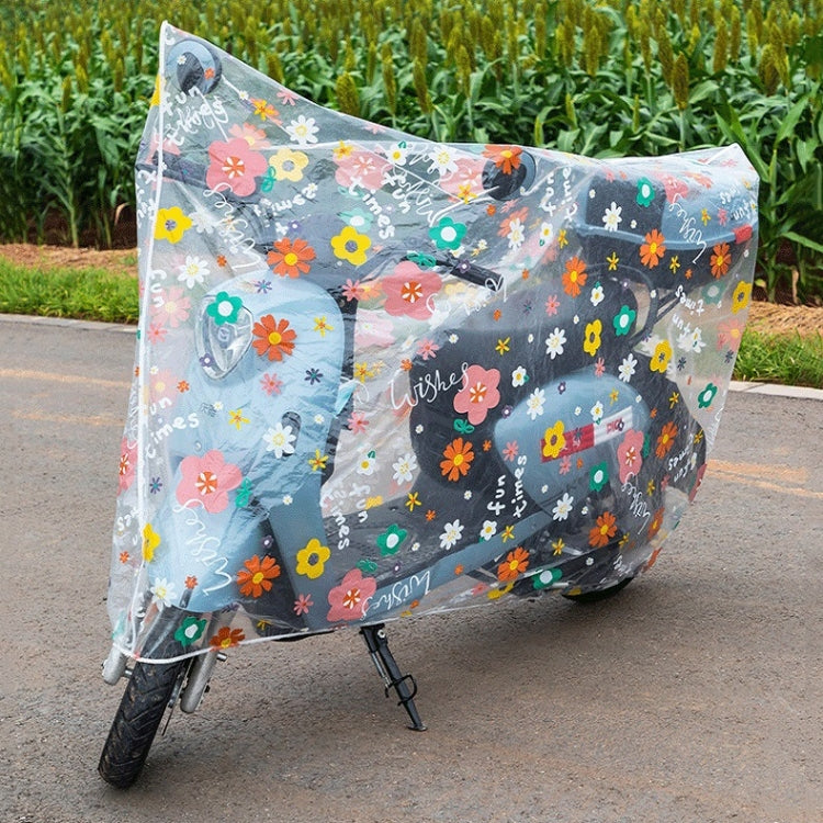 General Rain And Dustproof PEVA Car Cover For Motorcycles And Electric Vehicles, Specification: 180x120cm(Sun Flower) - In Car by buy2fix | Online Shopping UK | buy2fix