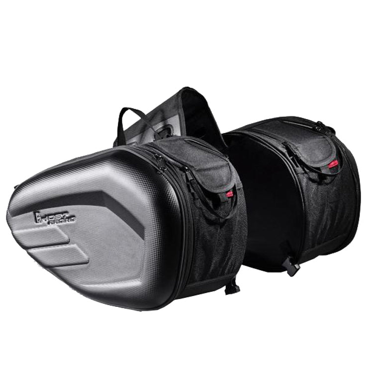 GHOST RACING GR-MAB01 Motorcycle Saddle Bag Locomotive Bilateral Helmet Travel Cycling Bag(Black) - In Car by GHOST RACING | Online Shopping UK | buy2fix