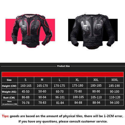 GHOST RACING F060 Motorcycle Armor Suit Riding Protective Gear Chest Protector Elbow Pad Fall Protection Suit, Size: S(Red) - In Car by GHOST RACING | Online Shopping UK | buy2fix