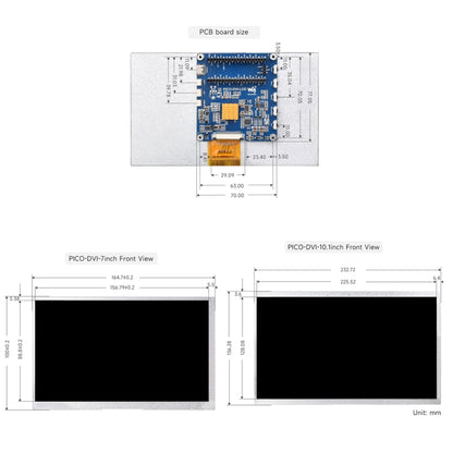 10.1 Inch Waveshare For Raspberry Pi Pico 1024×600 Pixel IPS Panel DVI Display Module - LCD & LED Display Module by Waveshare | Online Shopping UK | buy2fix