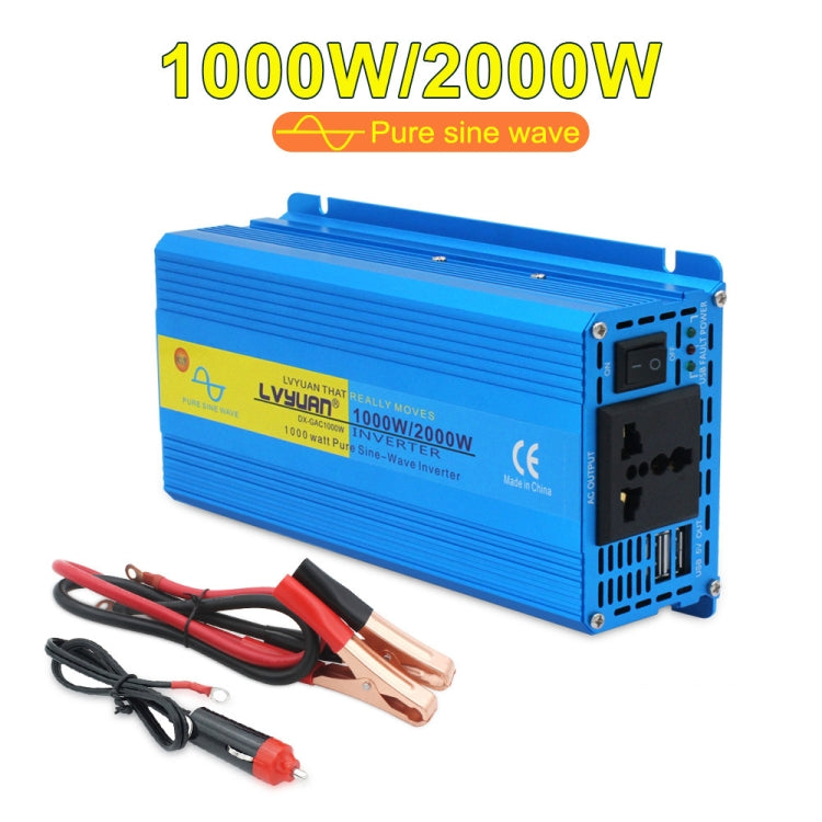 LVYUAN  2000W Car Home Pure Sine Wave Solar Inverter, Specification: 12V To 110V US Plug - In Car by LVYUAN | Online Shopping UK | buy2fix