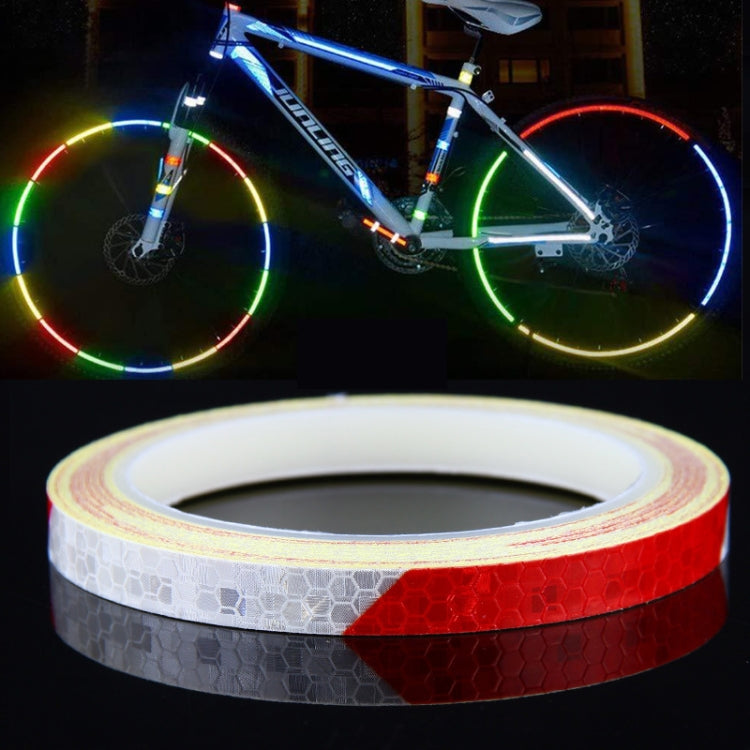 5 Rolls Bicycle Mountain Bike Motorcycle Sticker Car Contour Reflective Sticker Night Riding Reflective Sticker, Size: 2 x 800cm(Red White) - Decorative Accessories by buy2fix | Online Shopping UK | buy2fix