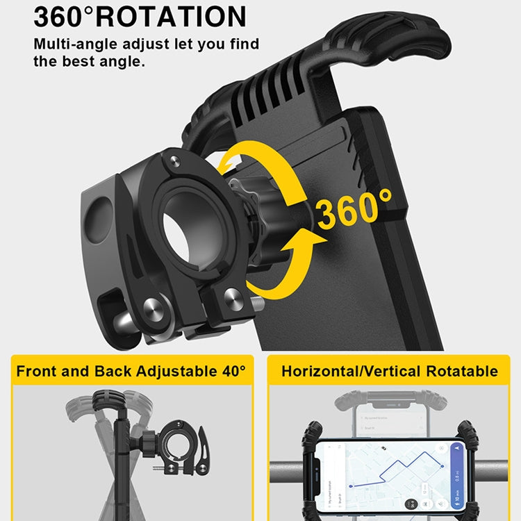 H18 Bicycle Mobile Phone Bracket Motorcycle Single-Handed Operation Mobile Phone Navigation Frame - Outdoor & Sports by buy2fix | Online Shopping UK | buy2fix