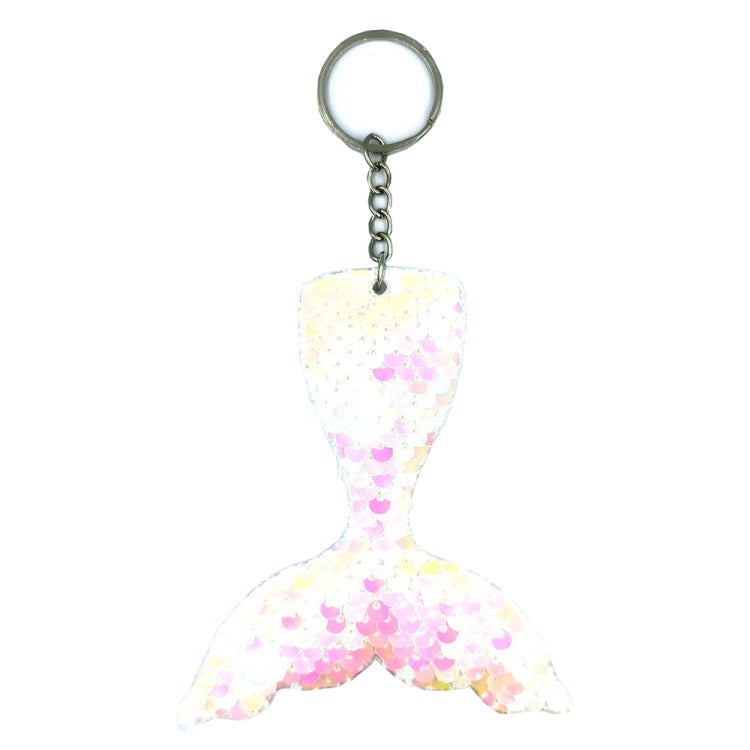 10 PCS Reflective Mermaid Keychain Sequins Mermaid Tail Accessories Car Luggage Pendant(AB Colorful 16) - In Car by buy2fix | Online Shopping UK | buy2fix