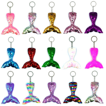 10 PCS Reflective Mermaid Keychain Sequins Mermaid Tail Accessories Car Luggage Pendant(Candy Color 63) - In Car by buy2fix | Online Shopping UK | buy2fix