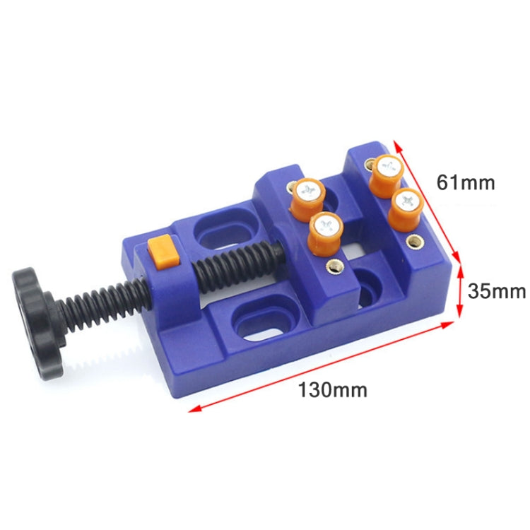 2 PCS Eight-Hole Mini Flat Bench Vise Bodhi Beads Walnut Fixture(Yellow) - Others by buy2fix | Online Shopping UK | buy2fix