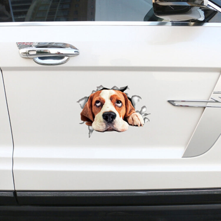 4 PCS Personality Puppy 3D Car Stickers Waterproof Car Body Block Scratches Simulation Stickers(Harpi Dog) - In Car by buy2fix | Online Shopping UK | buy2fix