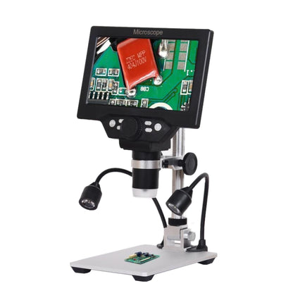 G1200D 7 Inch LCD Screen 1200X Portable Electronic Digital Desktop Stand Microscope(EU Plug With Battery) - Digital Microscope by buy2fix | Online Shopping UK | buy2fix