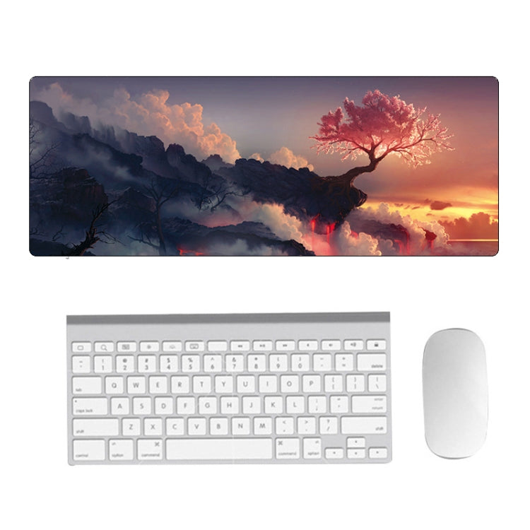 Hand-Painted Fantasy Pattern Mouse Pad, Size: 300 x 800 x 1.5mm Not Overlocked(5 Volcanic Tree) - Mouse Pads by buy2fix | Online Shopping UK | buy2fix