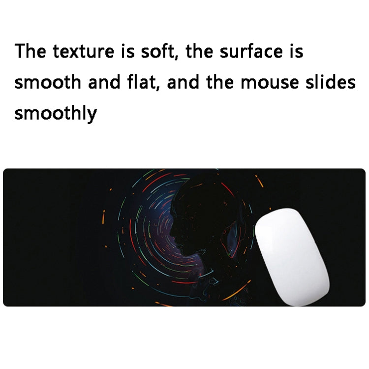 Hand-Painted Fantasy Pattern Mouse Pad, Size: 300 x 800 x 1.5mm Not Overlocked(2 Silhouettes) - Mouse Pads by buy2fix | Online Shopping UK | buy2fix