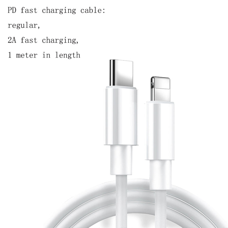 CYKE USB60 20W Mini PD Type-C Port Fast Charger With Type-C To 8 Pin Cable, US Plug(White Set) - Apple Accessories by CYKE | Online Shopping UK | buy2fix