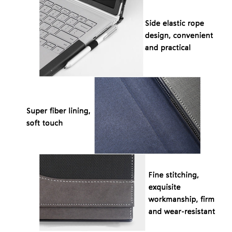 PU Leather Laptop Protective Sleeve For Microsoft Surface Book 1 13.5 inches(Deep Blue) - Other by buy2fix | Online Shopping UK | buy2fix