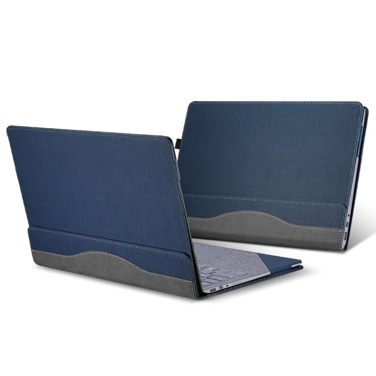 13.5 Inch Multifunctional PU Leather Laptop Sleeve For Microsoft Surface Laptop 1/2/3/4(Blue) - Other by buy2fix | Online Shopping UK | buy2fix