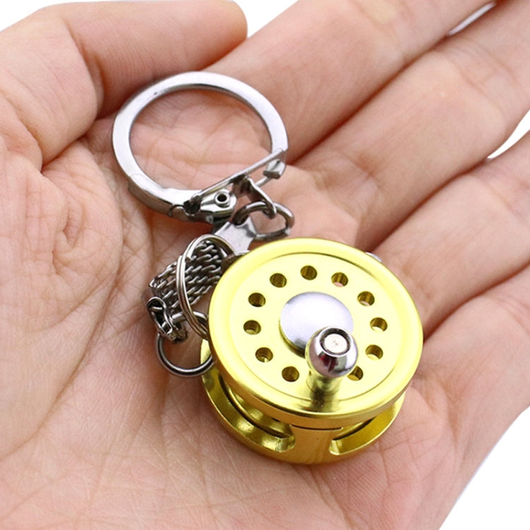 Metal Fishing Wheel Decoration Pendant Mini Wheel Fish Key Chain, Color:  C - In Car by buy2fix | Online Shopping UK | buy2fix