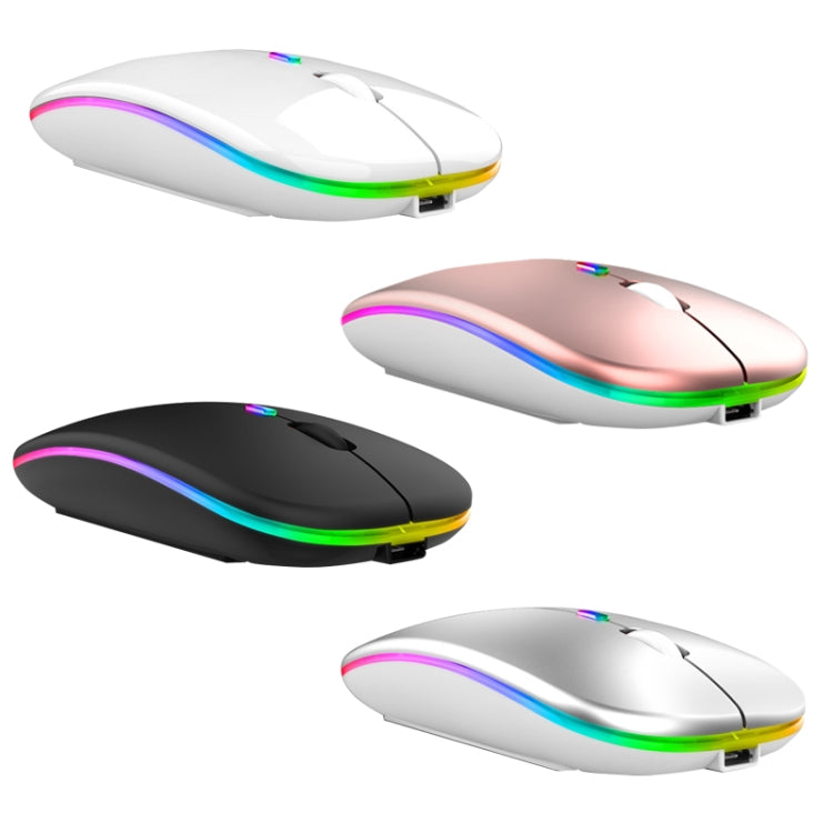 C7002 2400DPI 4 Keys Colorful Luminous Wireless Mouse, Color: 2.4G Black - Wireless Mice by buy2fix | Online Shopping UK | buy2fix